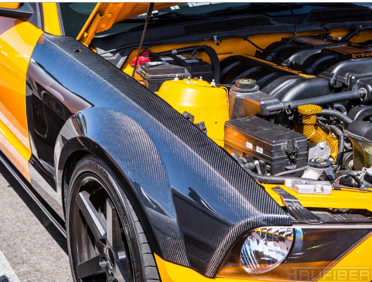 Trucarbon Mustang Carbon Fiber T1 Vented Fenders (V6/GT/GT500) 20052009