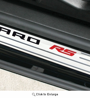 2010-2013 Camaro Door Sill Plates - Camaro RS Billet Aluminum : Chrome