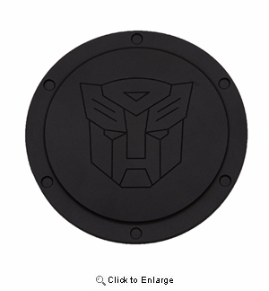 2010-2013 Camaro Fuel Door Billet Aluminum with Transformers "Autobot" Logo - Black