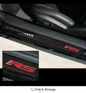 2010 - 2015 Camaro Door Sill Plates - Camaro RS : Carbon Fiber