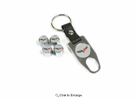 C6 Emblem Valve Stem Caps w/Wrench