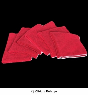 Microfiber Polishing Towel - Red 6-Pack