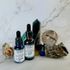 glass bottle custom blend gem essence citrine fluorite azurite arkansas clear quartz