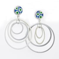 fashion jewelry sterling silver circle hoop earrings in modern design by deco belle