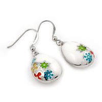 white drop Designo earrings