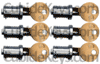Six Teknion W Matching Lock Cores