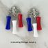 APPLAUSE Earrings - Red, White, Blue