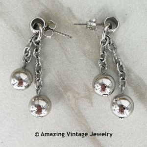 BALL AND CHAIN Pierced Earrings