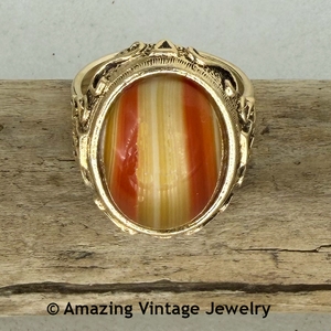 Caramel Colored Striped Ring - Canada