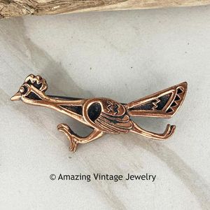 Copper Roadrunner Pin