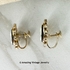 CORO Black and White Cameo Earrings