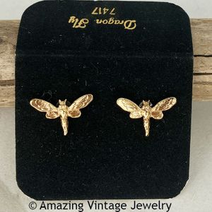 DRAGON FLY Pierced Earrings