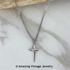 FAITH Cross Necklace  Silvertone