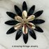 FASHION PETALS Pin - Black