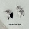 FLUTTER-BYES Earrings - Silvertone FLUTTER-BYES Earrings - Silvertone