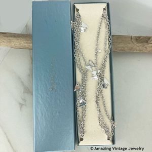 FLUTTER BYES Necklace - Silvertone HOSTESS