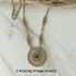 Gold Medallion Necklace with Topaz Stones