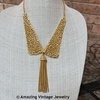 Heavy Goldtone Openwork Necklace