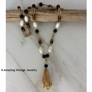 Huge Filigree Dangle Beaded Necklace - Canada