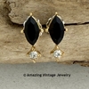 JET ELEGANCE Pierced Earrings in Box