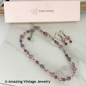 LILAC TIME Necklace and Earrings Set