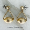 SATIN-GLO Earrings - Goldtone