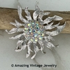Silvertone Pin with AB Stones - Canada