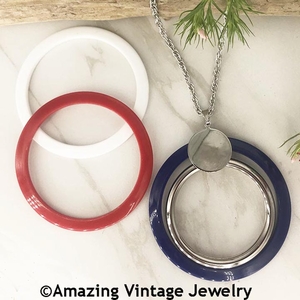 SPANGLE BANGLES Necklace - Red, White, Blue