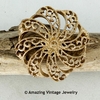 Textured Goldtone Swirl Pin
