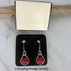 THREE CHEERS Earrings - Red in Original Box THREE CHEERS Earrings - Red in Original Box
