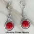THREE CHEERS Earrings - Red in Original Box