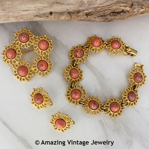 VALENCIA Pin, Earrings & Bracelet Set