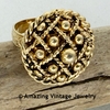 VANDA USA Goldtone Perfume Ring