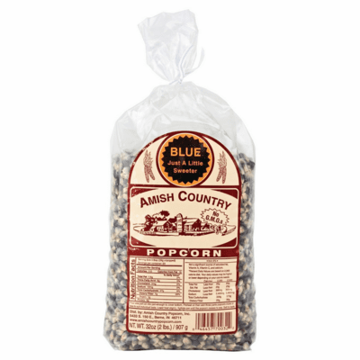 Amish Country Popcorn, Blue, 2 Pound Bag