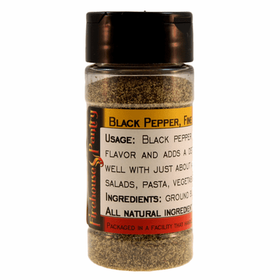 Black Pepper, Fine, in a Spice Jar (1.59 oz.)