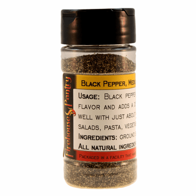 Black Pepper, Medium (Shaker Grind) in a Spice Jar (1.76 oz.)