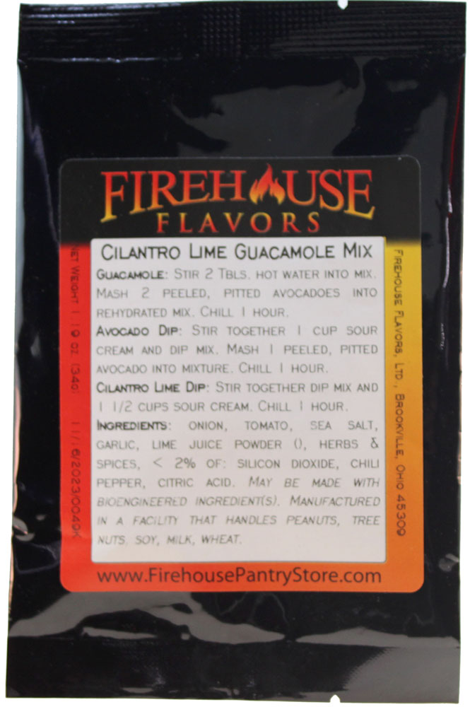 Packets of Cilantro Lime Guacamole Mix & Avocado Dip Mix by Firehouse