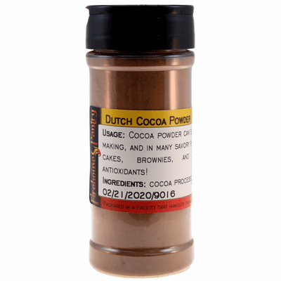 Cocoa Powder, Dutch Processed, in a Large Spice Jar (3.17 oz.)