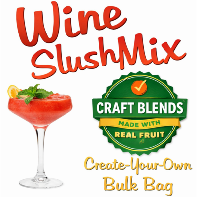 Create-Your-Own Custom Wine Slush Mix (with Real Fruit Juice) 10-Pound Bulk Bag