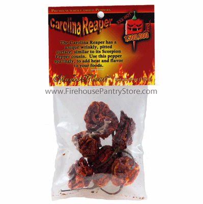 Dried Carolina Reaper Peppers (Whole Dried Pepper Pods) 1/4 oz. Packet