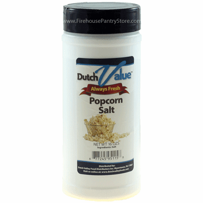 Fine Popcorn Salt, 1 Pound in a Shaker Jar