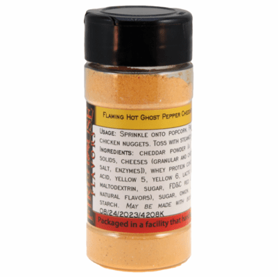 Flaming Cheddar 'n Ghost Pepper Snack Seasoning in a Spice Jar (1.94 oz.)
