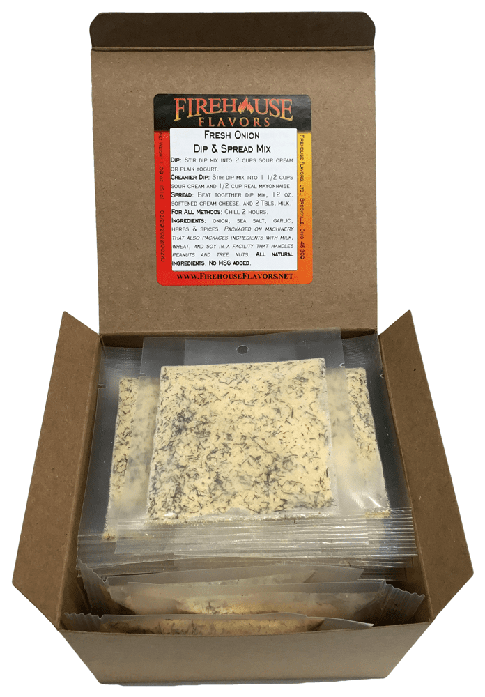 Wholesale Case of 24 Packets of Fresh Onion Dip Mix by Firehouse Flavors