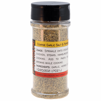 Garlic Salt & Pepper Seasoning, All Natural, in a Large Spice Jar (4.59 oz.)