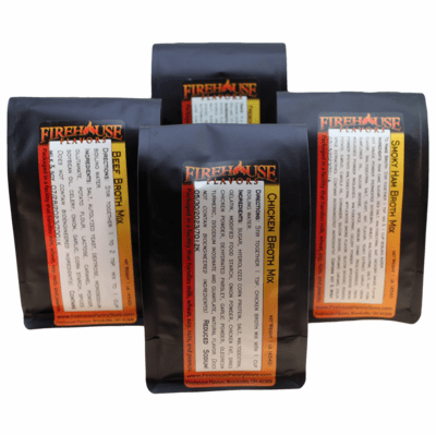 Instant Broth Mix Sampler - 4 Varieties - 1 Pound Pantry Bags of Each