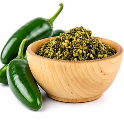 Jalapeno Chili Pepper, Dried, Granulated, 1 Kilogram Bulk Pouch (2.2 Pounds)
