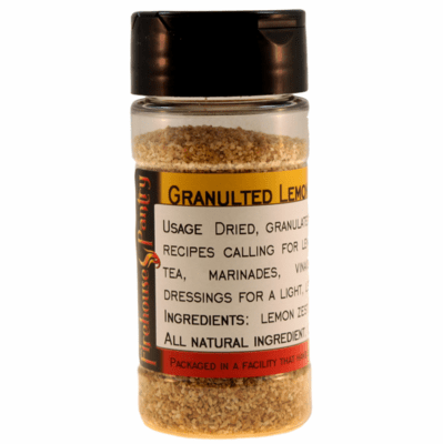 Lemon Peel, Dried, Granulated (Lemon Zest) in a Spice Jar (2.12 oz.)