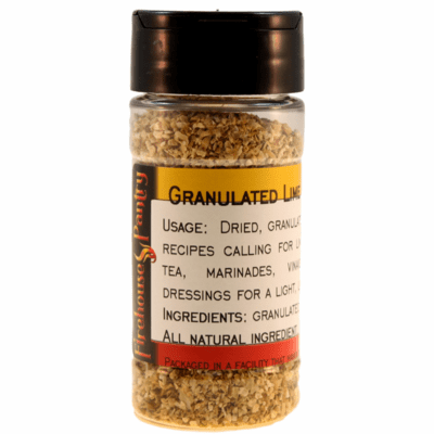Lime Peel, Dried, Granulated (Lime Zest) in a Spice Jar (1.76 oz.)