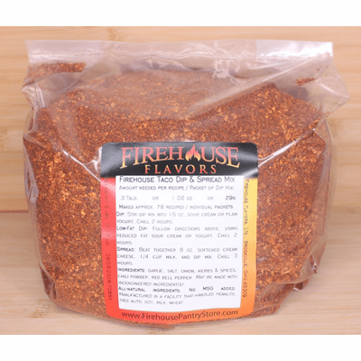 Mild Firehouse Taco Dip Mix & Spread Mix, 5 Pound Bulk Bag