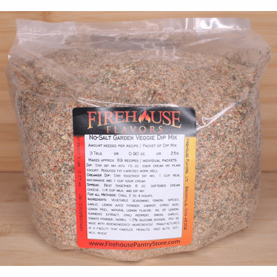 No Salt! Zesty Garden Vegetable Dip & Spread Mix, 5 Pound Bulk Bag